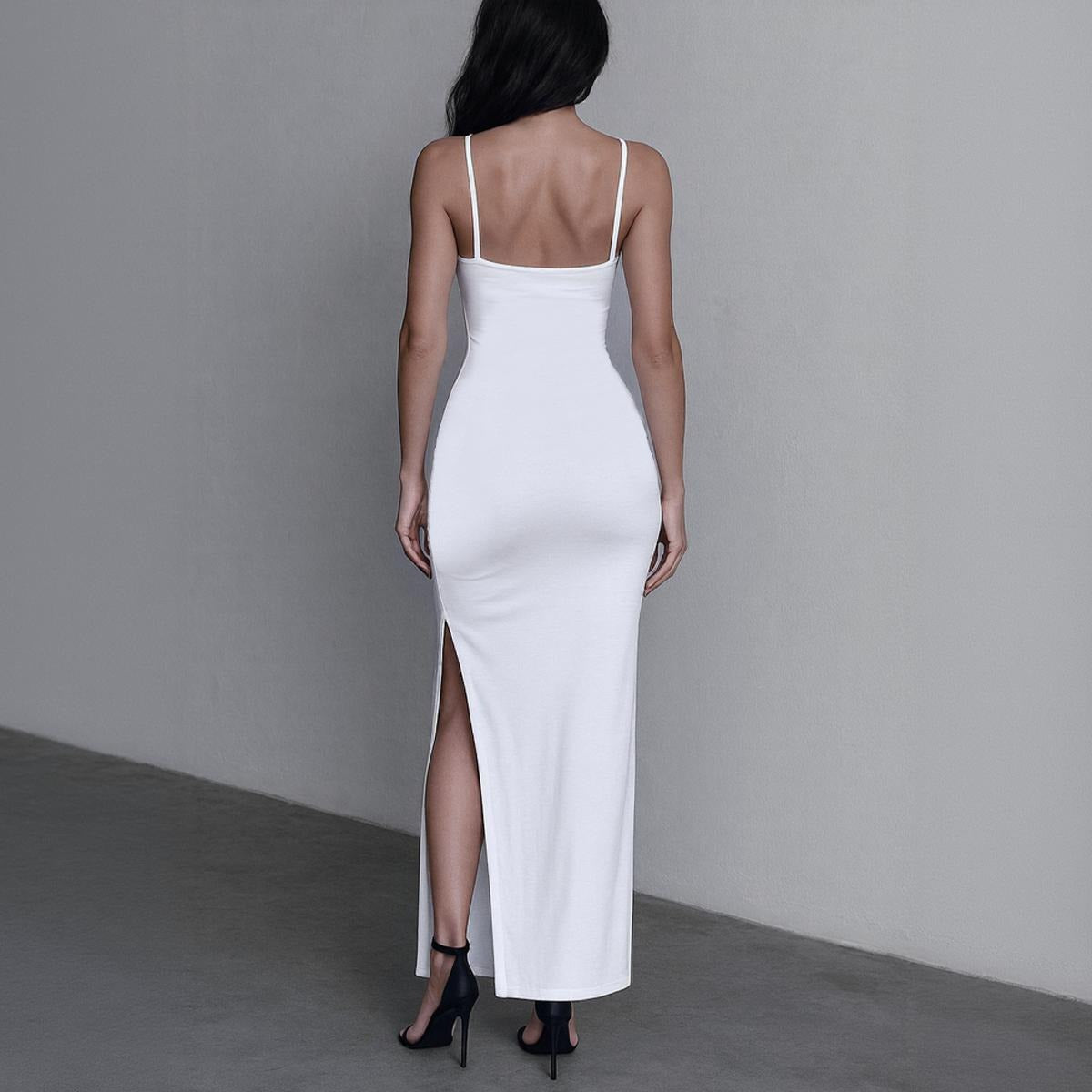 All-Over Print Women's Long Dress with Slit