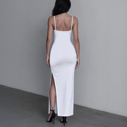 All-Over Print Women's Long Dress with Slit